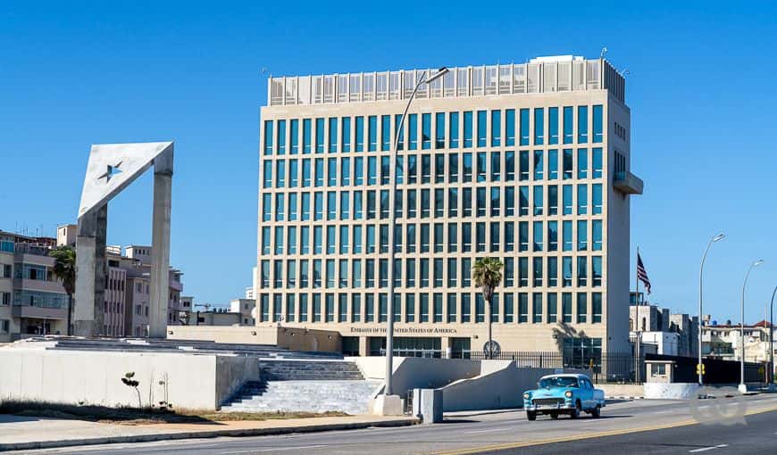 Embajada de Estados Unidos en La Habana. Foto: Ernesto Verdecia. 