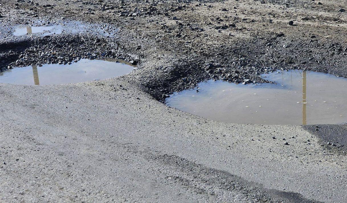 huecos agua baches calle Cuba