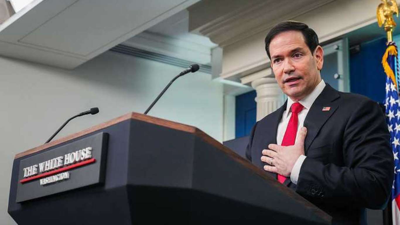 Secretario Marco Rubio en conferencia de prensa en la Casa Blanca (5 de mayo de 2026). Foto: Freddie Everett. Departamento de Estado.