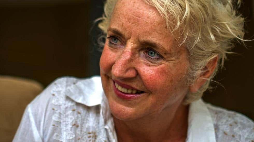 María Goos, invitada a ver su obra, ” Cloaca”, en La Habana. Foto: Kako