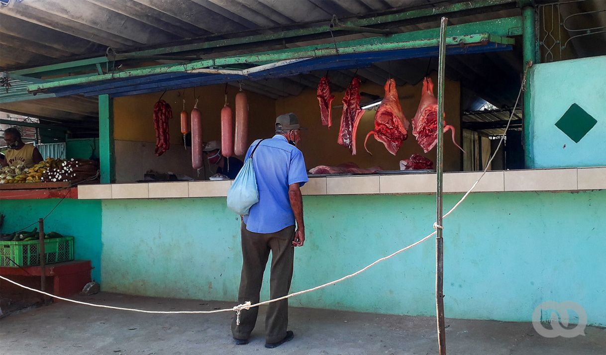 carne cerdo mercado persona