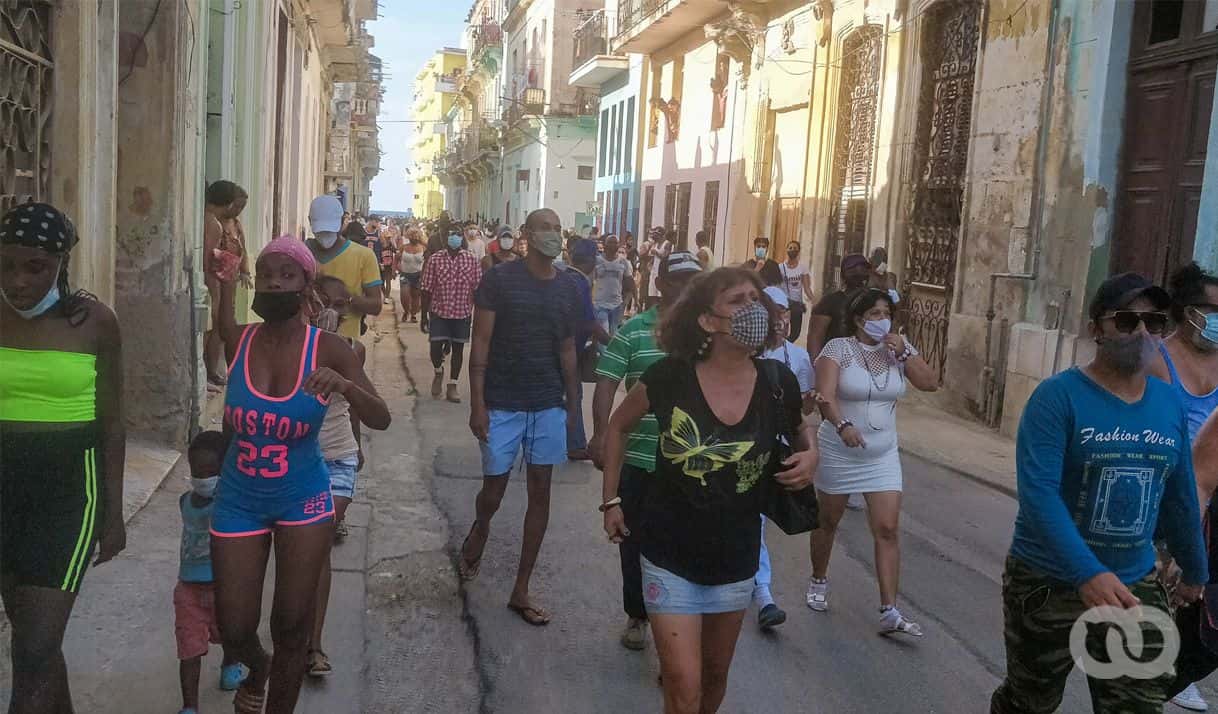Protests on July 11, 2021 in Havana. Photo: elTOQUE.