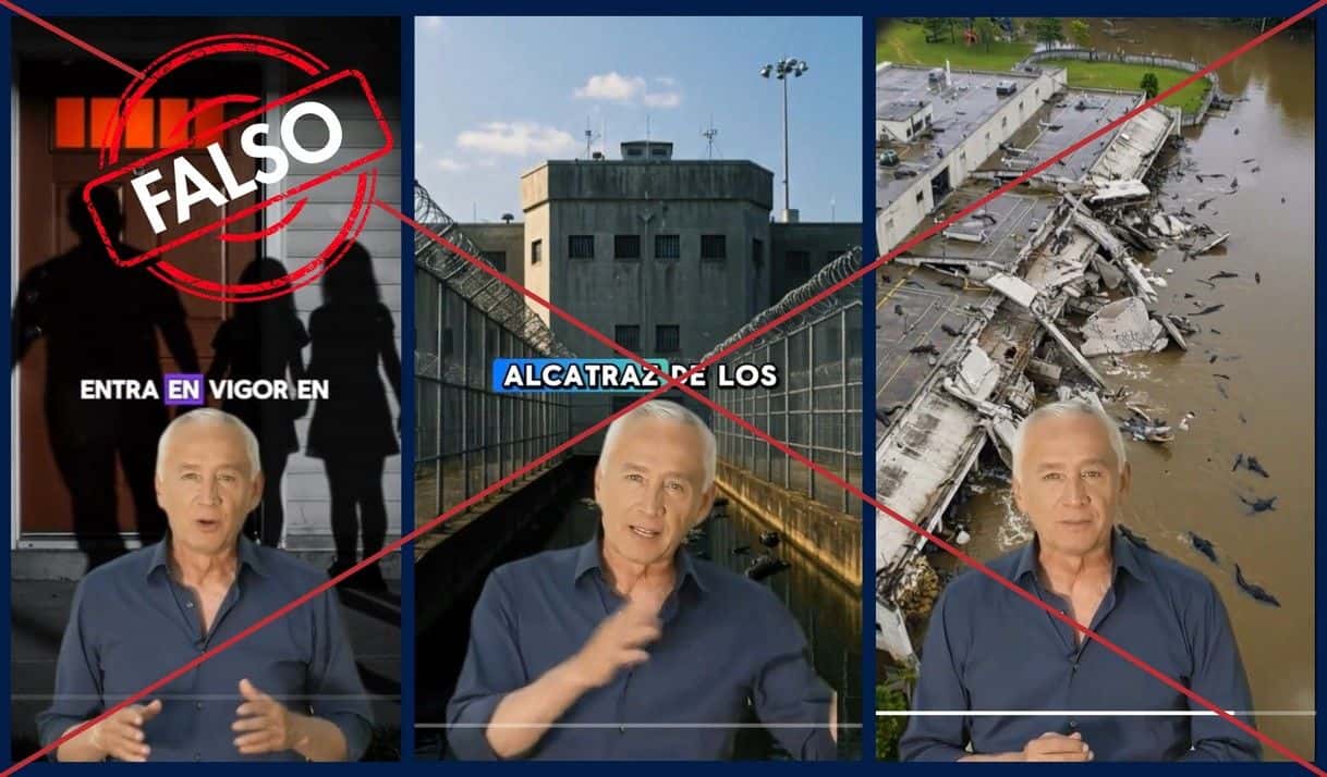 Videos virales con Jorge Ramos sobre colapso de Alligator Alcatraz y una ley antiinmigrante en Tennessee son <i>deepfakes</i>