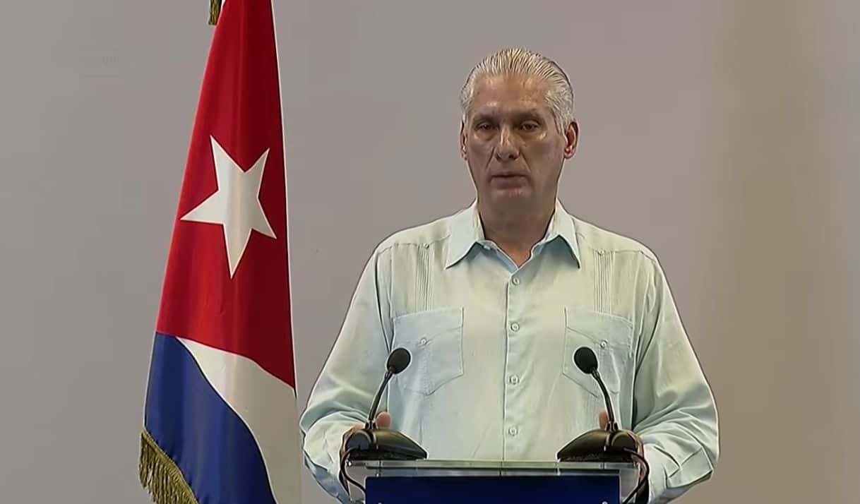 Captura de pantalla, conferencia de prensa 13 de marzo