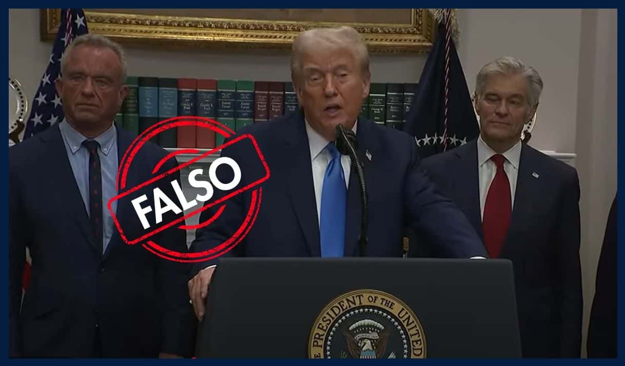 Captura de video de Donal Trump en conferencia de prensa el 22 de septiembre de 2025. 