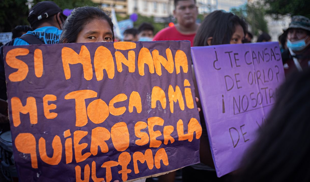 marcha feminista en Argentina