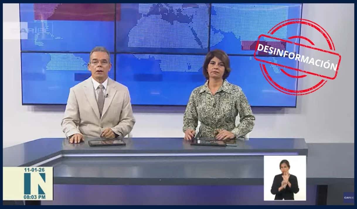  El contenido de la declaración oficial de Venezuela fue manipulada durante su difusión en la televisión estatal cubana/Captura de pantalla.