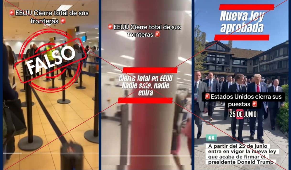 Estados Unidos no cerrará sus fronteras por 90 días: videos virales son FALSOS