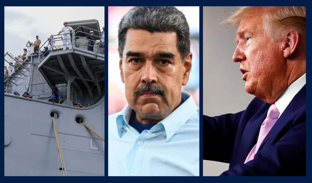El despliegue de buques de guerra de Estados Unidos en el Caribe encendió las alertas de Caracas. Foto de buque: X/@USNavy.