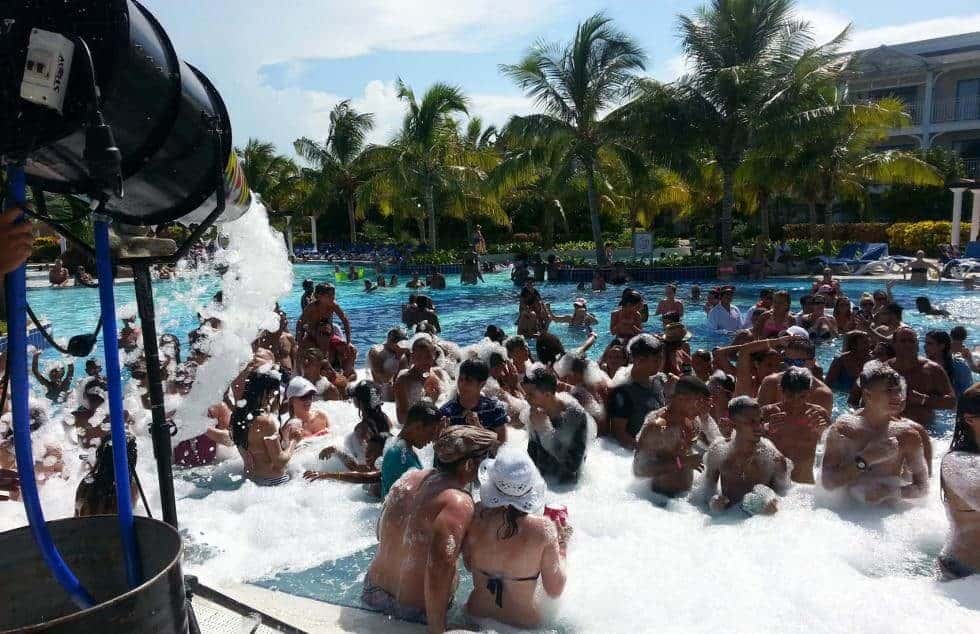 Artillero de un cañón de espuma