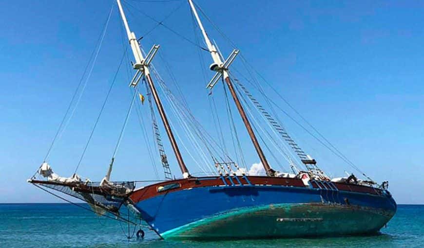 Canadian Schooner Grounded in Cuba since January