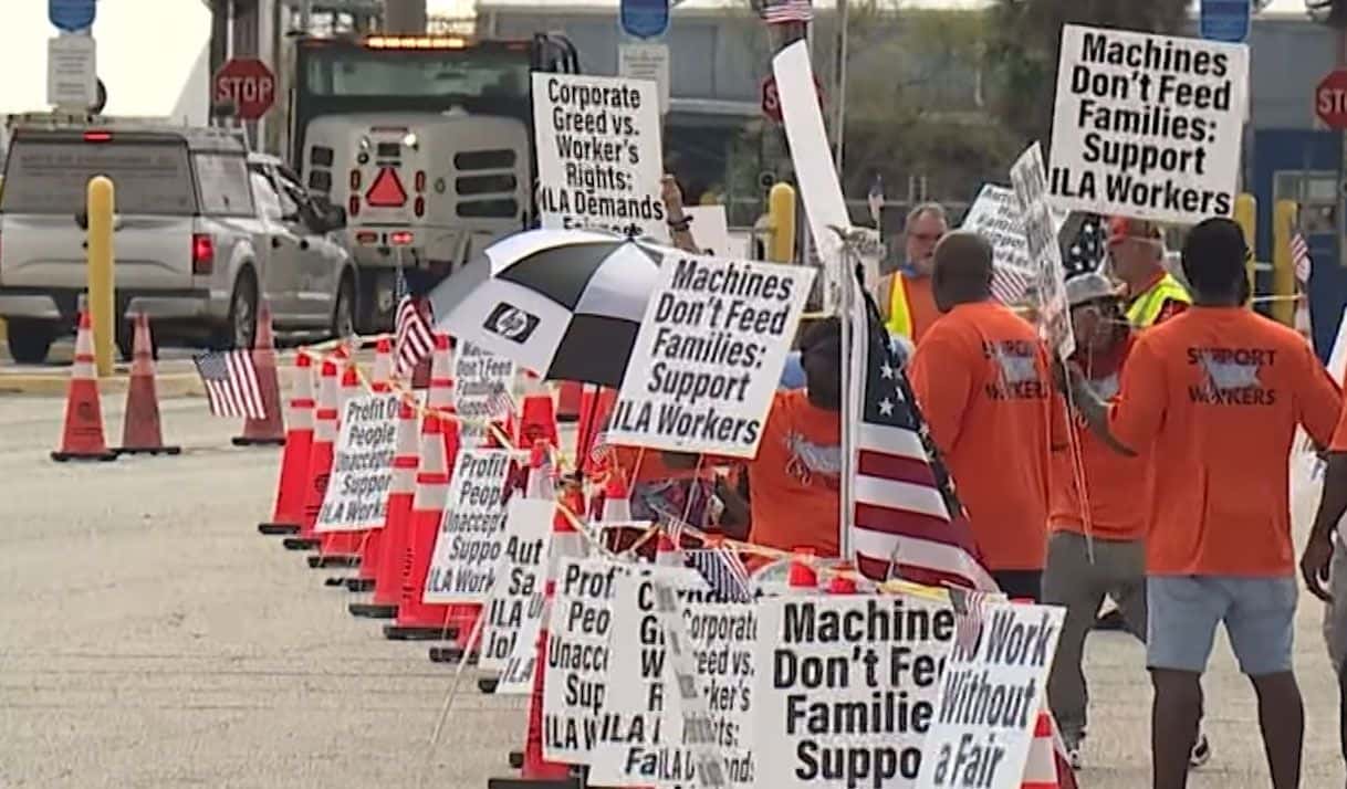 huelga puerto estados unidos