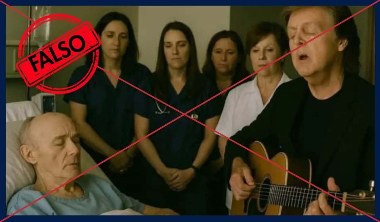 Esta imagen de McCartney junto a Collins es FALSA: claves para detectar fotos generadas con IA