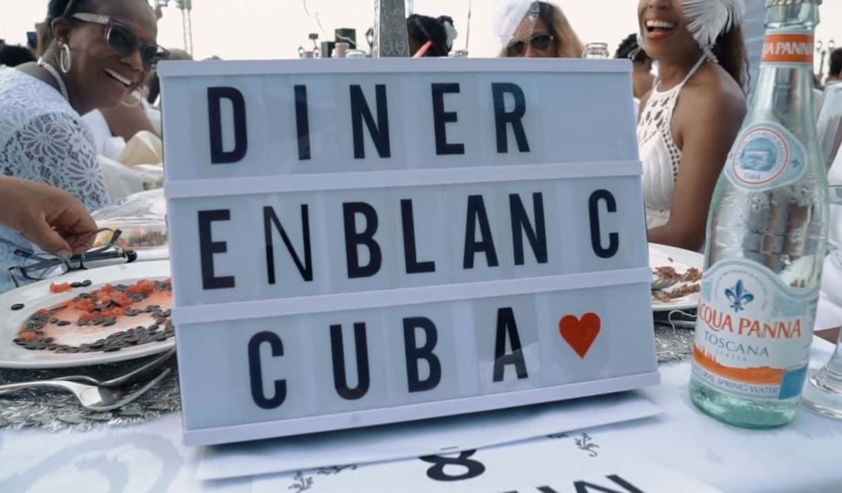 The event Diner en Blanc en Cuba en 2019. Photo: Screenshot