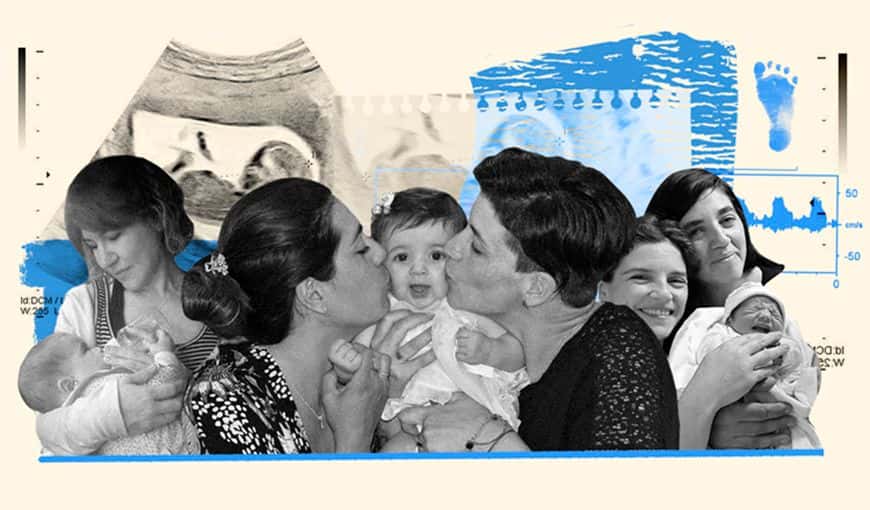 Mujeres que son madres por el gesto solidario de amigas que pusieron el cuerpo