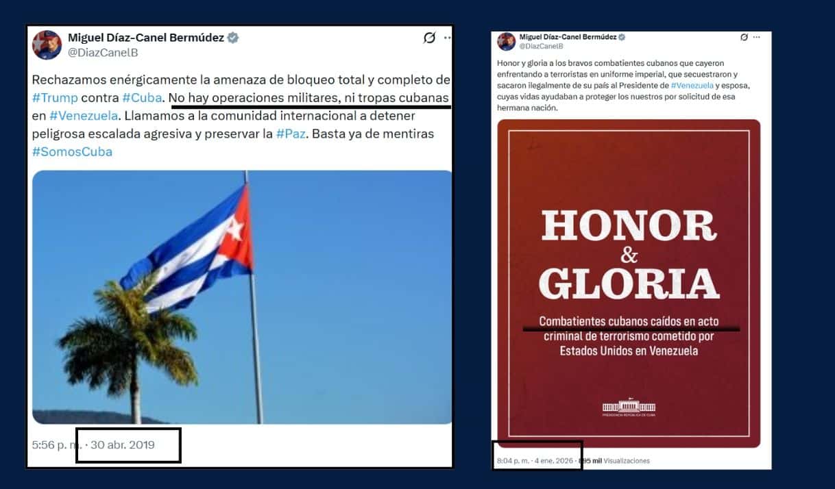 Militares cubanos en Venezuela: de la negación oficial al duelo nacional