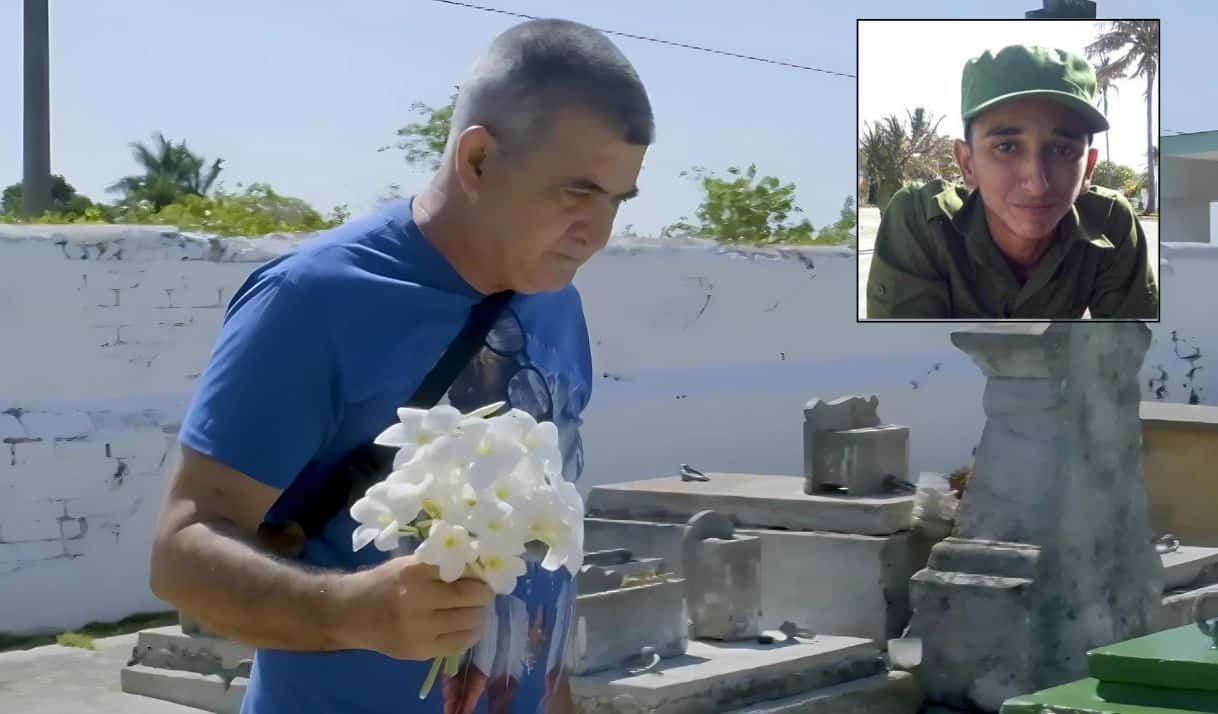 Cuatro años después de la muerte de Annier en el Servicio Militar, su padre sigue exigiendo justicia. Foto: Captura de video de Martí Noticia e imagen cortesía del entrevistado.