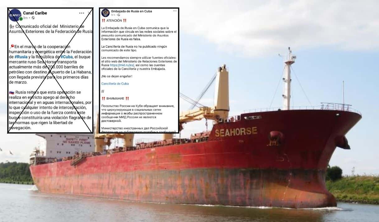 Datos marítimos apuntan a envío de barriles de gasóleo ruso a Cuba