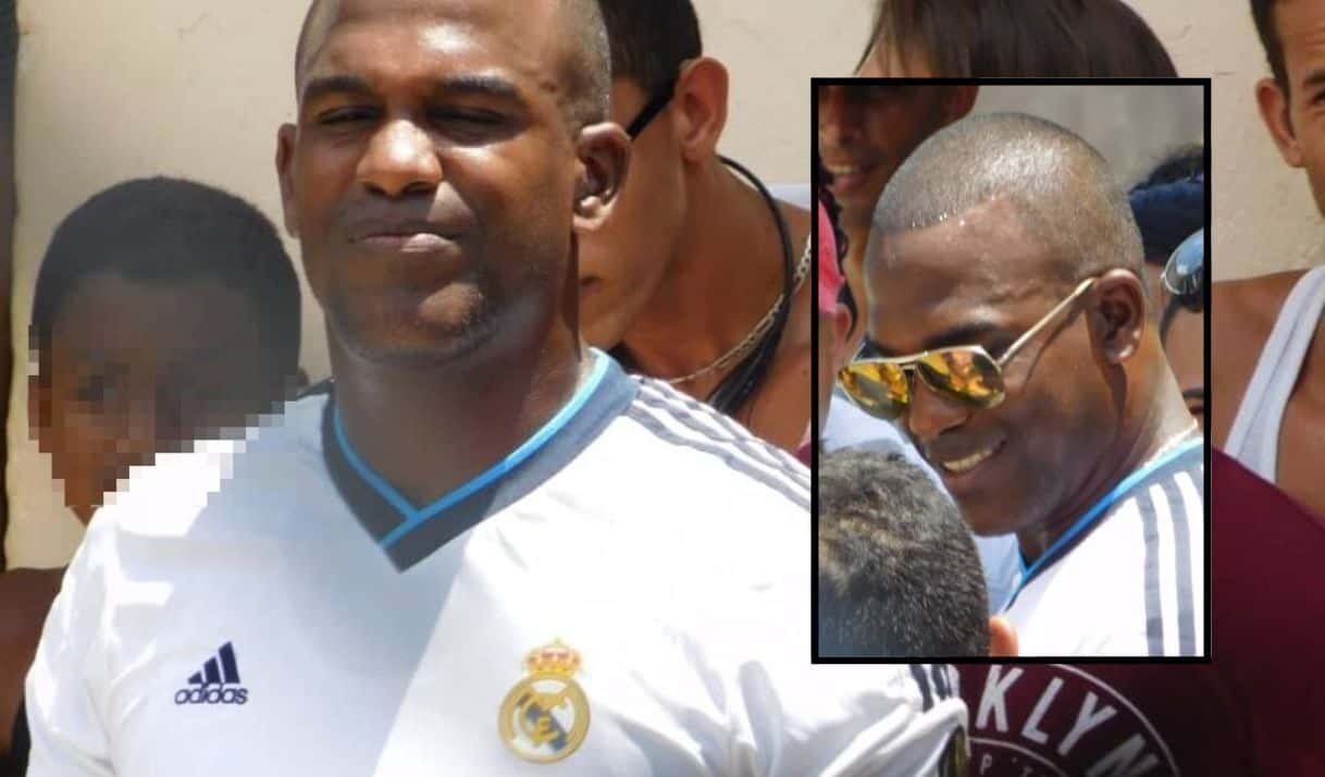 Yoel Letrán captado durante una acción represiva contra las Damas de Blanco, en La Habana. Foto: Collage de elTOQUE con fotos de Ángel Moya