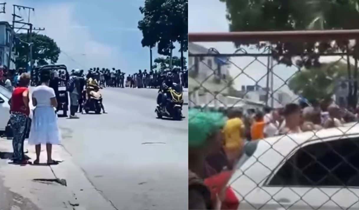 Capturas de videos. Protesta en San Miguel del Padrón, La Habana, Cuba.