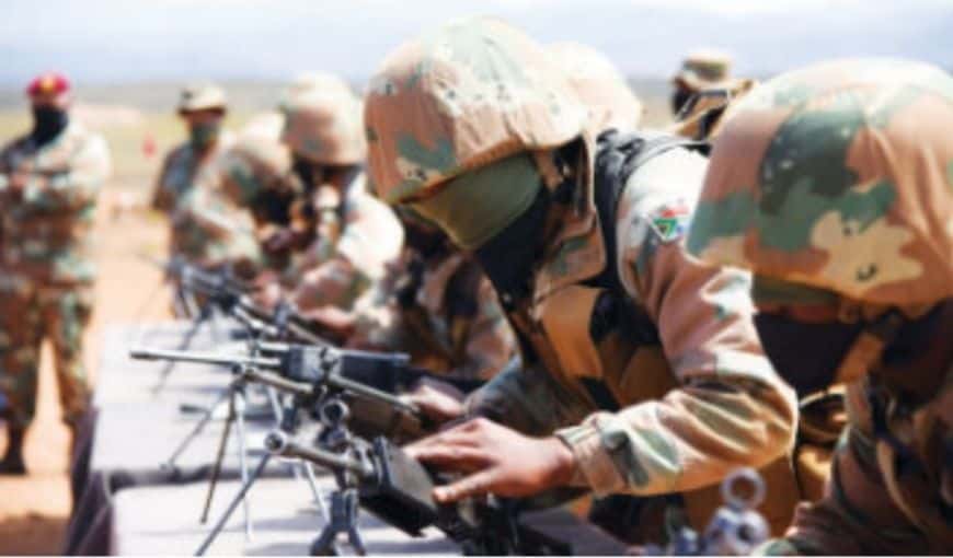 Imágenes tomadas durante una de las sesiones de entrenamiento. Foto: SA Soldier.