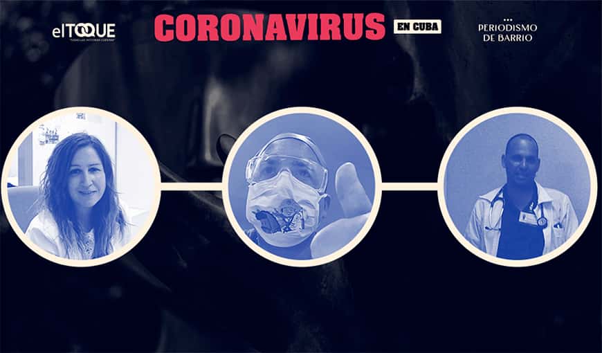 Tres médicos cubanos contra la COVID-19