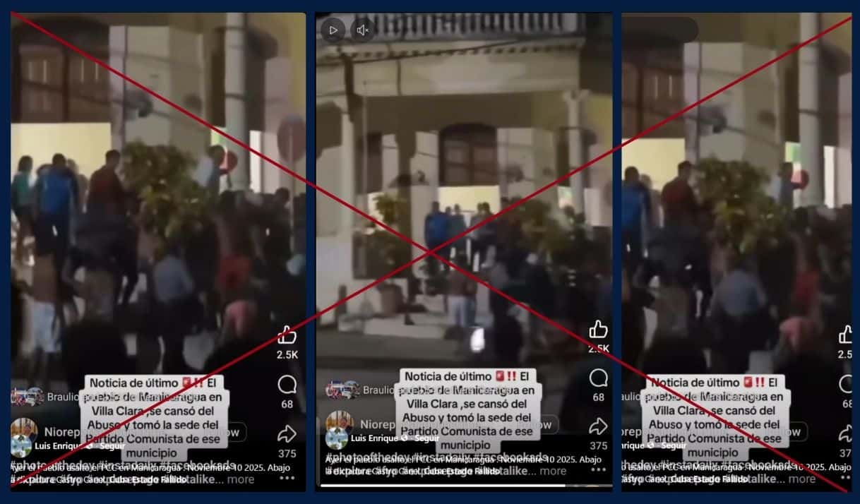 «Ayer el pueblo [NO] asaltó el PCC en Manicaragua»: el video viral es de 2024
