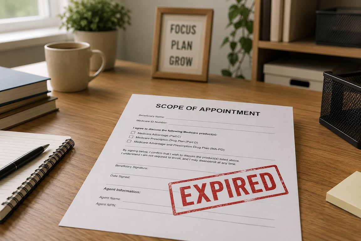 Medicare Scope of Appointment validity workflow for insurance agents
