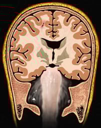 Brain with Cerebral Hemispheres (MRI), Cut-away View