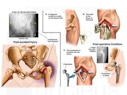 Left Femoral Neck Fracture with Left Hemiarthroplasty