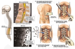 Post-accident T-12 Spinal Burst Fracture with Surgical Fusion