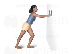 Calf Stretch: Leaning Against a Wall