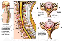 C5-6 and C6-7 Disc Herniations with Spinal Cord Impingement
