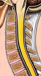 Spinal Cord and Cervical Spine: Cut-Away View