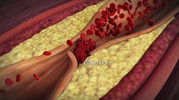 Blood Clot Highlighted in Atherosclerosis