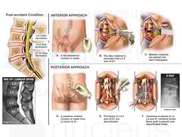 Lumbar Disc Injuries with Double Level Anterior and Posterior Discectomy and Fusion Procedures