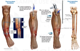 Multiple Left Leg Fractures with Surgical Fixation