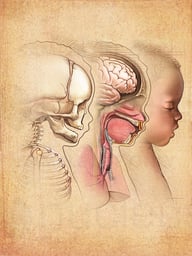 A Child's Skull and Brain