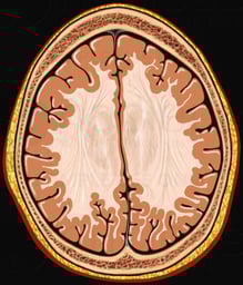 Brain within Skull (MRI), Cut-away View