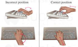 Carpal Tunnel Prevention: Ergonomic Hand Position at Keyboard