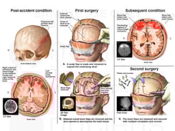 Traumatic Brain Injury with Subsequent Surgeries
