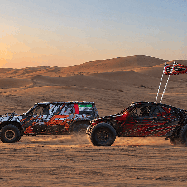 Liwa International Festival 2027 off-road adventure with custom 4x4 vehicles in the Abu Dhabi desert