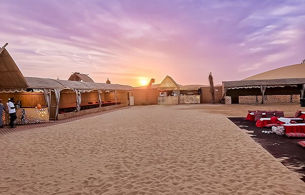 BBQ Dinner and Fire Show in Sunset Desert Safari Abu Dhabi