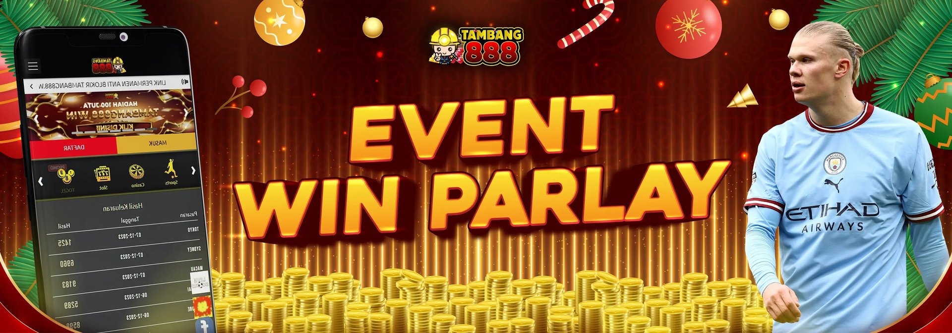 Raih 7 Kemenangan Sempurna: Bonus Luar Biasa di Event WIN Parlay Tambang888!