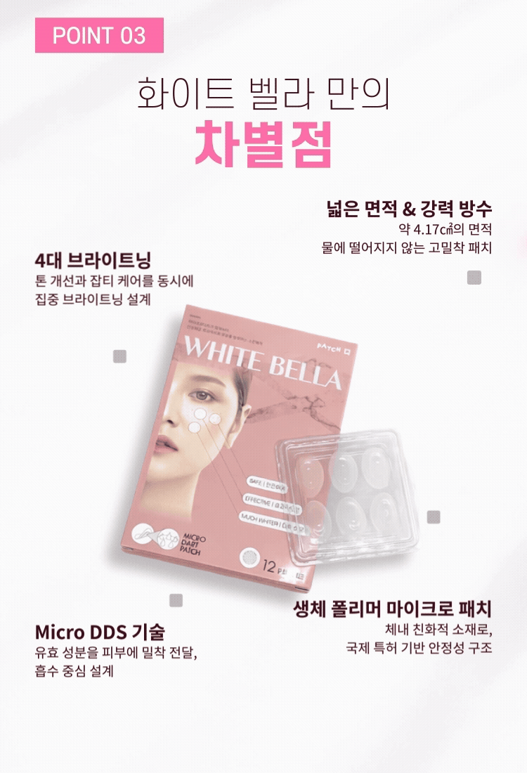 화이트벨라 마이크로 니들 기미 패치 24매입(12매입x2박스) 검버섯 주근깨 잡티 흑자 제거