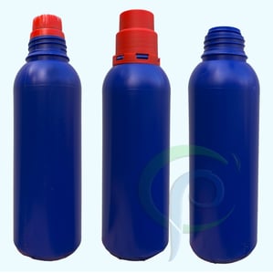 empty blue weed gel bottle