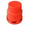 red bottle and brush top