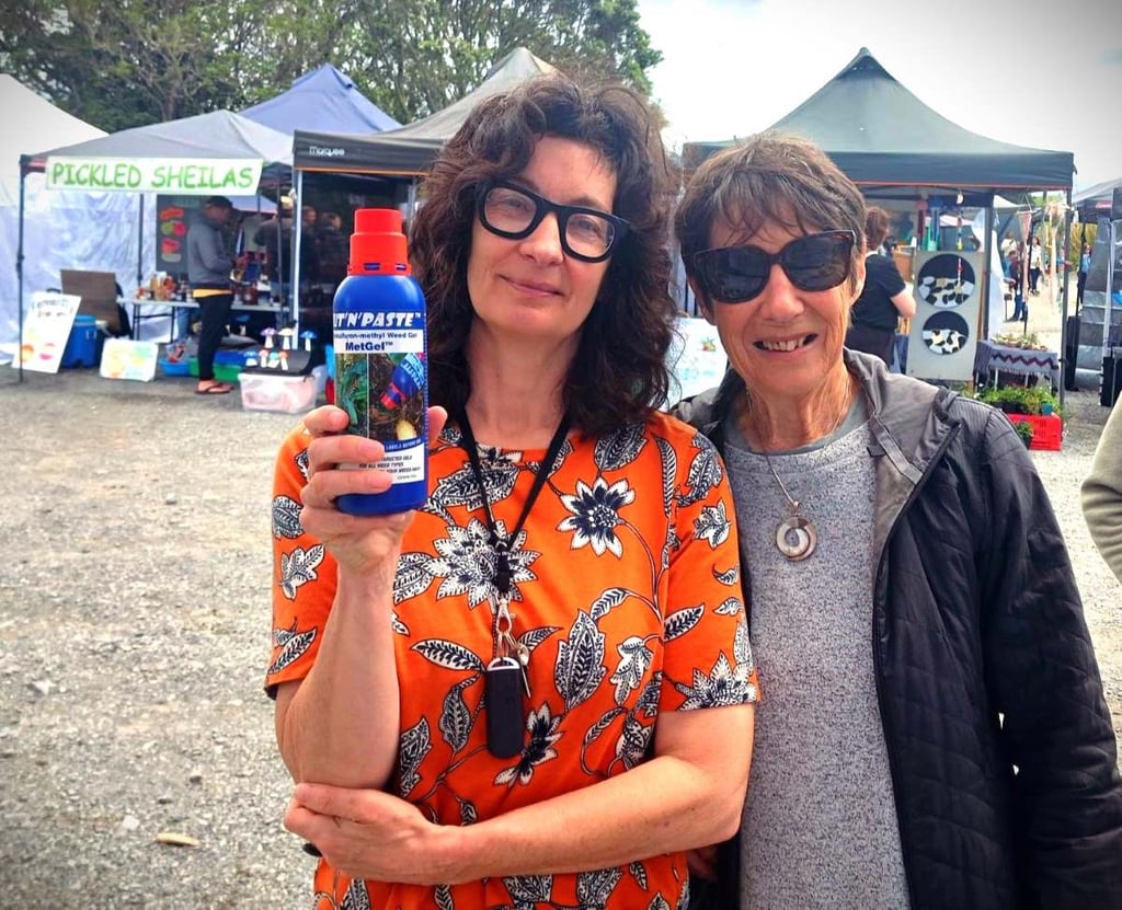 Lady holding weed gel bottle