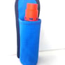 Blue Canvas Bottle Pouch showing red bottle