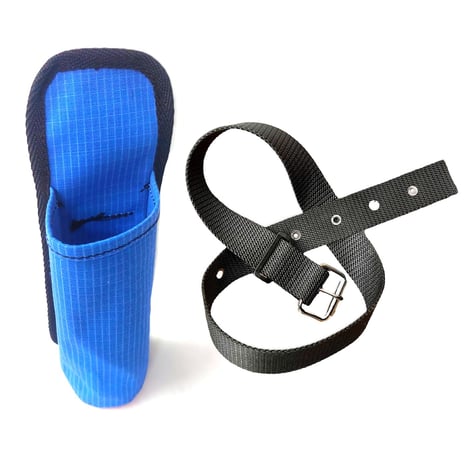 Blue pouch and black belt combo Blue pouch and black belt combo